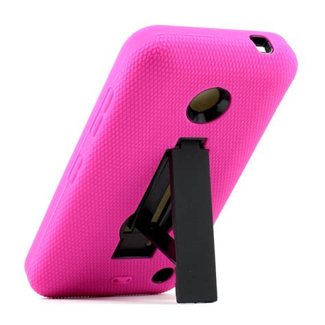 Wholesale Nokia Lumia 635 Armor Hybrid Stand Case Hot Pink Black