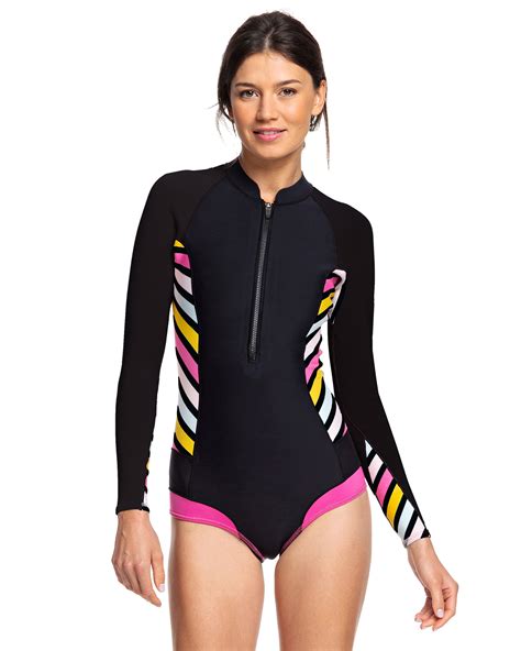 Roxy Womens 1mm Pop Surf Ls Bz Bikini Cut Shorty Springsuit Wetsuit