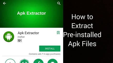 How To Extract Apk File For The Pre Installed App Tech Tips And Tricks