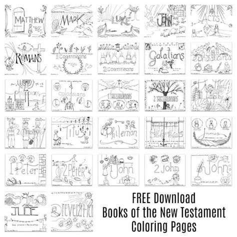 New Testament Coloring Pages Free Download All 27 Books Ministry To