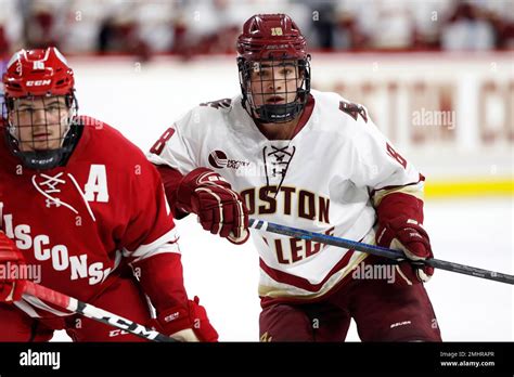 Boston Colleges Alex Newhook During An Ncaa Hockey Game Against