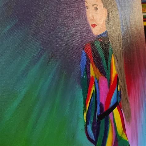 Fashion Model Painting Woman Oil Painting Colorful Oil Etsy