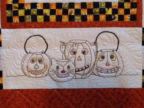 Vintage Trick Or Treat Crabapple Hill Pieced And Embroidered By Jean