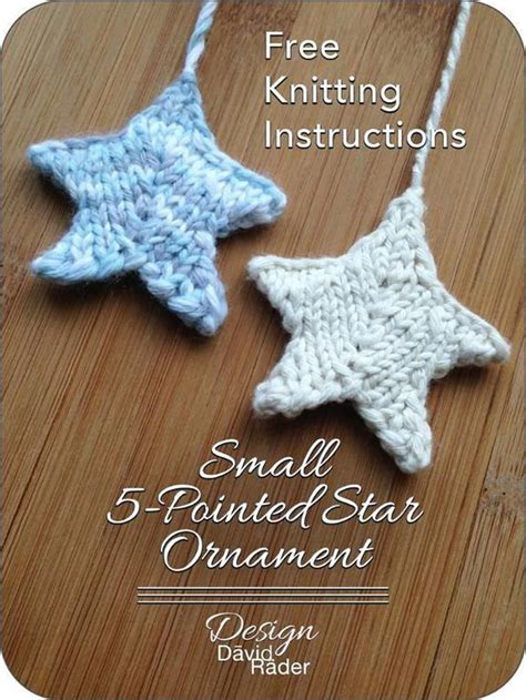 Free Small 5 Pointed Star Ornament Craftsy Knit Christmas Ornaments