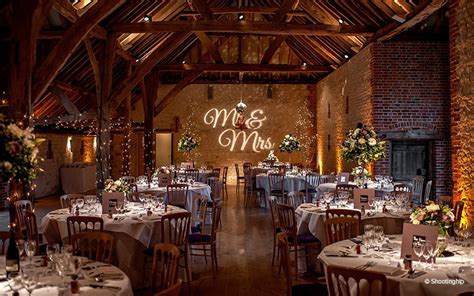 While a barn may seem like an empty palette for wedding decorations, most barns for rent do have restrictions on the types of decorations that may be used. Barn Wedding Venues Surrey | The Barn at Bury Court | CHWV
