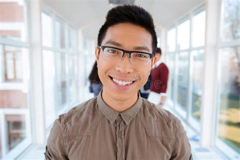 Portrait Of A Smiling College Boy Stock Image Image Of Portrait