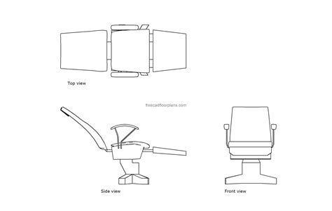 Treatment Chair Free Cad Drawings