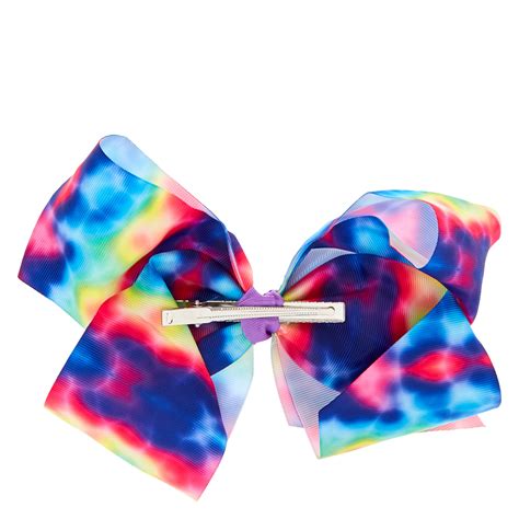 Jojo Siwa Large Rainbow Tie Dye Signature Hair Bow Claires Us