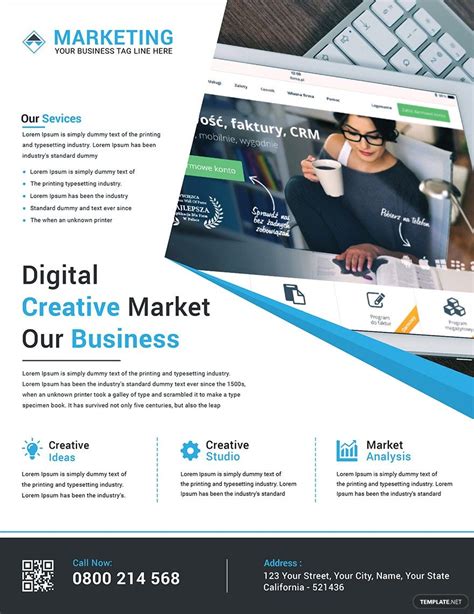 Digital Creative Marketing Flyer Template In Pages Word Psd