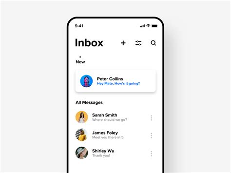Mobile App Inbox Ui By Michael Georgiou On Dribbble