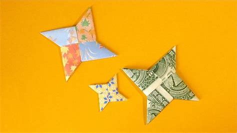How To Fold An Origami Star Shuriken Origami Stars Money Origami