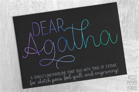 Dear Agatha Missy Meyer Arts And Fonts