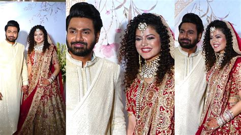 Newly Weds Couple Palak Muchhal And Mithoon Arrived For Their Wedding Reception Tellyfilms Youtube