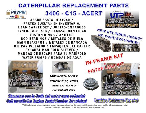 Caterpillar 3406 B C E C15 C15 Acert Replacement Heavy Duty Engine