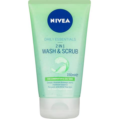 Nivea Daily Essentials 2in1 Face Wash And Scrub With Ocean Algae 150ml
