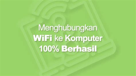 Karena berkat bantuan teknologi wifi ini, anda bisa menghubungkan komputer ke internet secara praktis. Cara Menyambungkan WiFi ke Komputer (100% Berhasil)