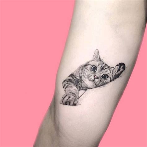 54 Cutest Cat Tattoo Designs To Try Cat Tattoo Cute Cat Tattoo Tattoos