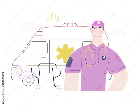 Medical Insurance Template Ambulance Transport And Emergency Evacuation Modern Flat Vector