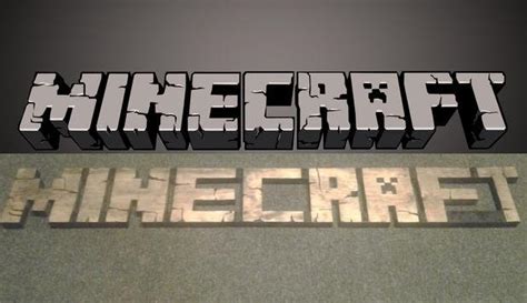 3d Burnedcarved Wooden Minecraft Logo 10 Steps With