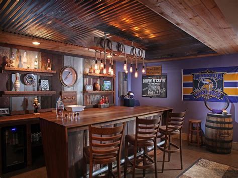 15 Distinguished Rustic Home Bar Designs For When You Really Need That