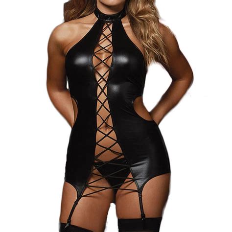 3xl5xl Plus Size Sex Costumes Women Black Leather