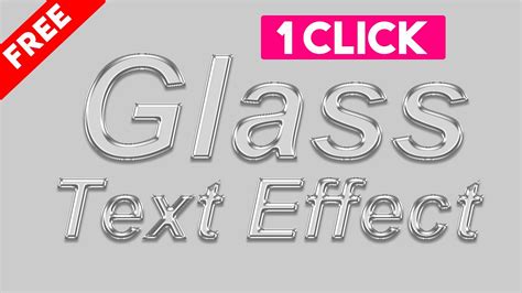 D Glass Text Effects By One Click In Photoshop Action Youtube