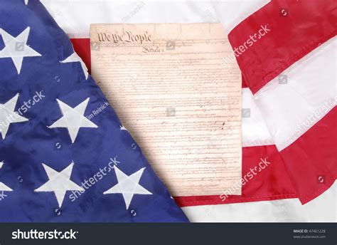 American Flag And Constitution Stock Photo 47461228 Shutterstock