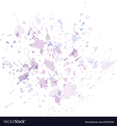 Watercolor Paint Splashes In Pastel Colors Vector Image