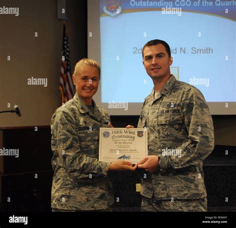 Second Lt David Smith 153rd Intelligence Squadron Receives The