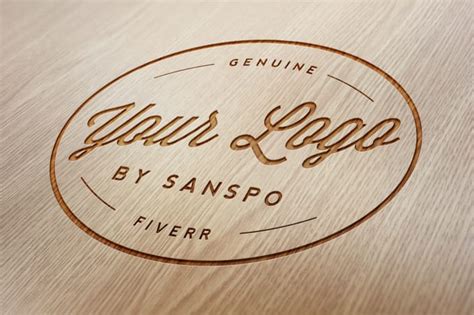 Create A Realistic Wood Engraving Logo Mockup By Sanspo