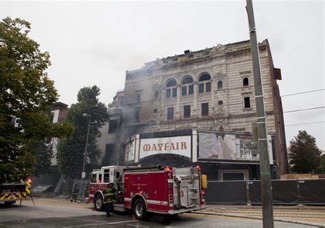 Then And Now The Mayfair Theatre On Fire Maryland Center For History