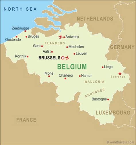 Images And Places Pictures And Info Belgium Map