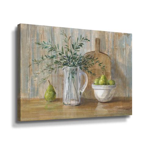 Lark Manor Autumn Kitchen By Danhui Nai Flowers Green Pears In