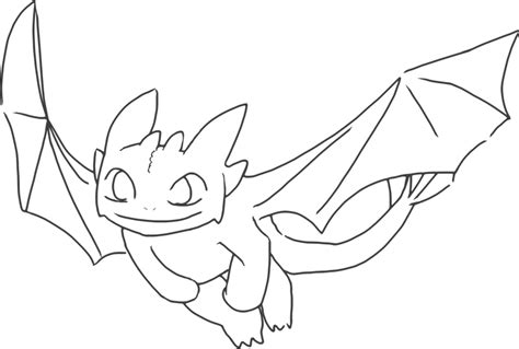 Chibi Toothless Coloring Pages