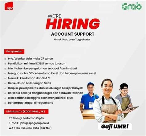 Bca membuka beberapa posisi yang tersedia yakni relationship officer, it engineer, data center specialist, devops engineer, dan wealth management program (wmp). Lowongan Kerja Account Support Untuk Grab Area Yogyakarta ...