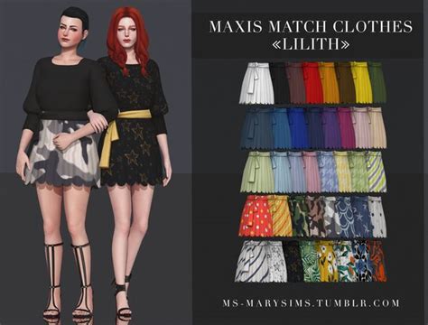 MAXIS MATCH Lilith MS Mary Sims Maxis Match Womens Tops Maxi