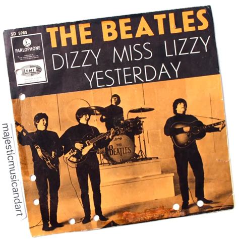 Original 1965 The Beatles Yesterday Dizzy Miss Lizzy 7 Inch Vinyl Very Rare 3500 Picclick