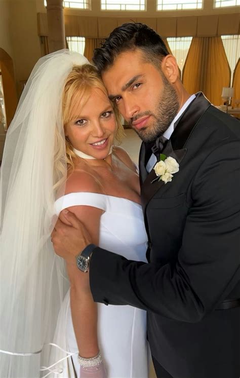 12 photos of britney spears wedding with husband sam asghari madonna selena gomez and more