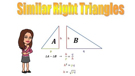 Similarity In Right Triangles Youtube