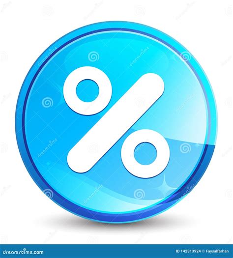 Discount Icon Splash Natural Blue Round Button Stock Vector