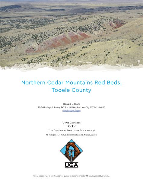 Northern Cedar Mountains Red Beds Tooele County Utah Geological