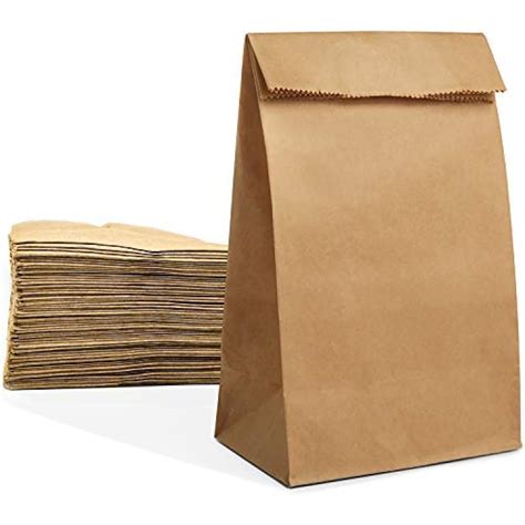 100 Large Paper Grocery Bags 12x7x17 Kraft Brown Heavy Duty Sack For