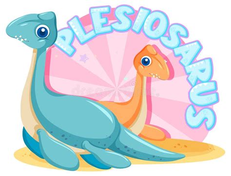 Cute Plesiosaurus Cartoon Stock Vector Illustration Of Dino 45749480