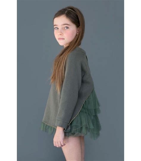 Bluson Sudadera Niña Verde Clara De Nueces Kids Moda Para Niñas Ropa
