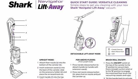 shark lift away navigator manual