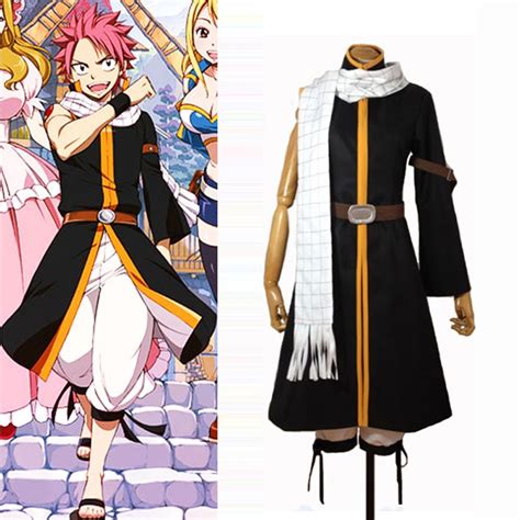 Anime Fairy Tail Natsu Dragneel New Cosplay Uniform Suit Mens