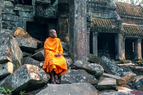 Matteo Colombo Travel Photography Buddhist Monk Inside Ta Prohm