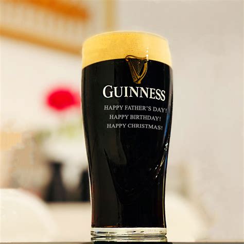 Buy Official Guinness 20oz Pint Glass With Engraving And T Box