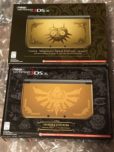 Nintendo New 3ds Xl Legend Of Zelda Hyrule Gold Edition And Majoras Mask