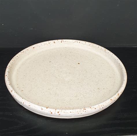 Large Stoneware Ceramic Planter With Saucer